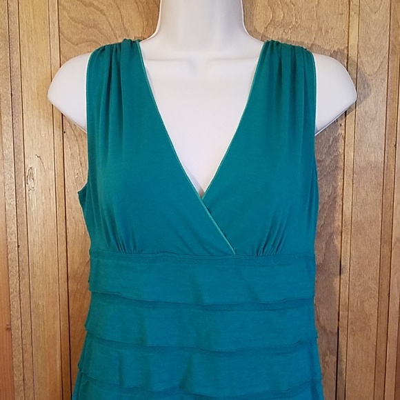 Max Studio green ribbon dress, M - Picture 2 of 4